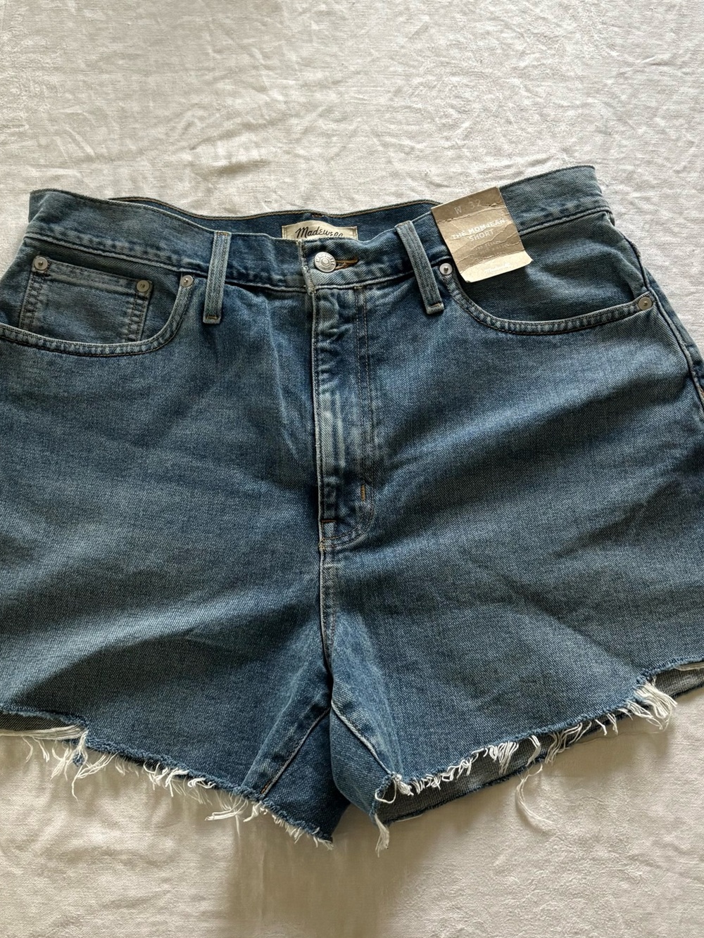 NWT Madewell High-Rise Denim Cutoff Shorts - Blue